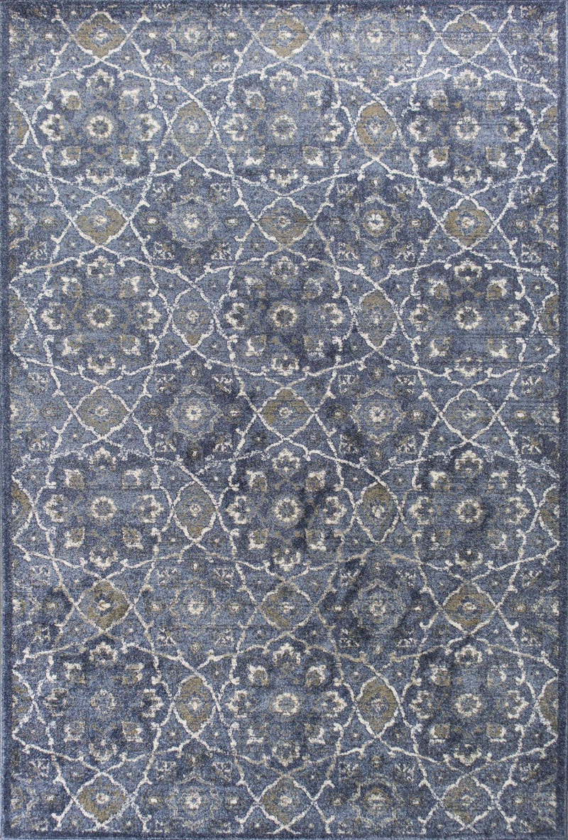 Rugs Denim Rug - 3'3" x 4'11" Polypropylene Denim Area Rug HomeRoots