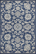 Rugs Denim Rug - 6'7" x 9'6" UV-treated Polypropylene Denim Area Rug HomeRoots