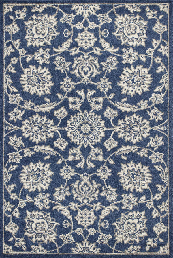 Rugs Denim Rug - 6'7" x 9'6" UV-treated Polypropylene Denim Area Rug HomeRoots