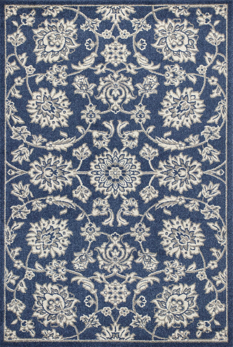 Rugs Denim Rug - 6'7" x 9'6" UV-treated Polypropylene Denim Area Rug HomeRoots