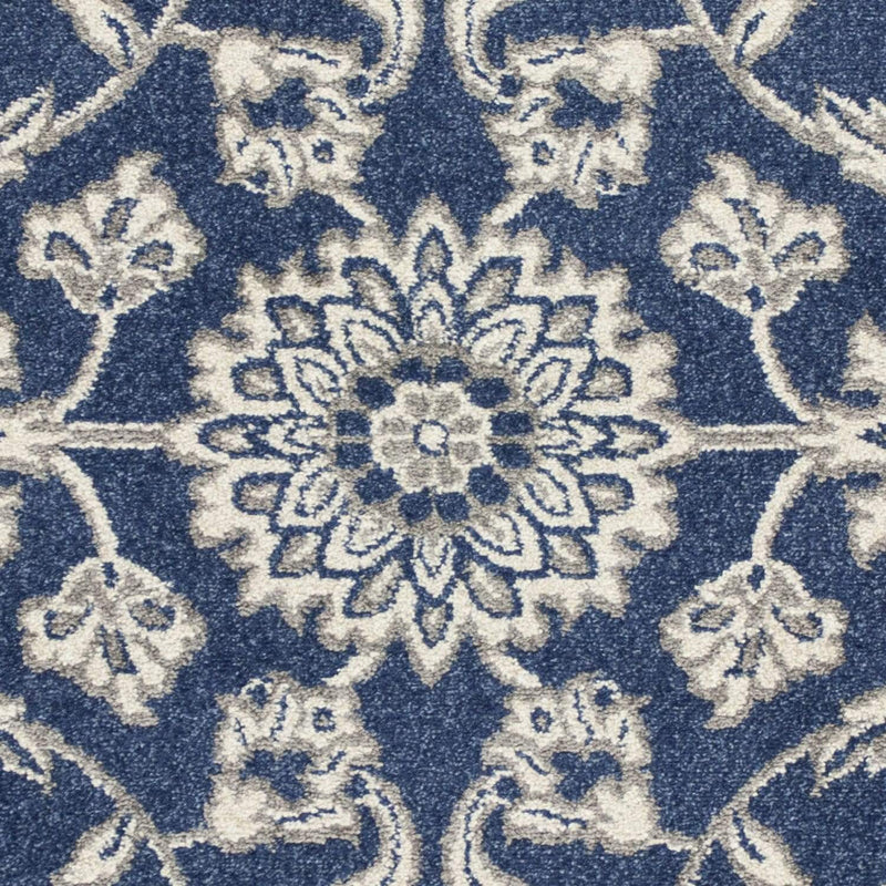 Rugs Denim Rug - 6'7" x 9'6" UV-treated Polypropylene Denim Area Rug HomeRoots