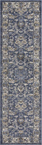Rugs Designer Rug - 108" X 156" X 0.'5" Denim Polypropylene Rug HomeRoots