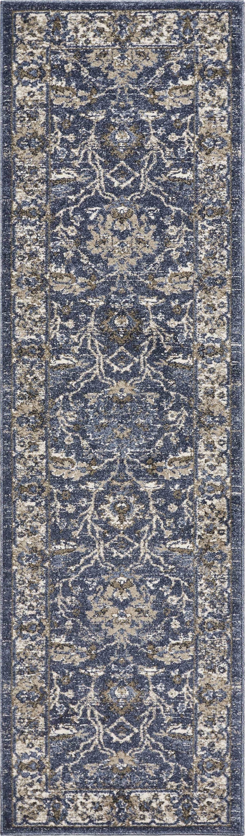 Rugs Designer Rug - 108" X 156" X 0.'5" Denim Polypropylene Rug HomeRoots