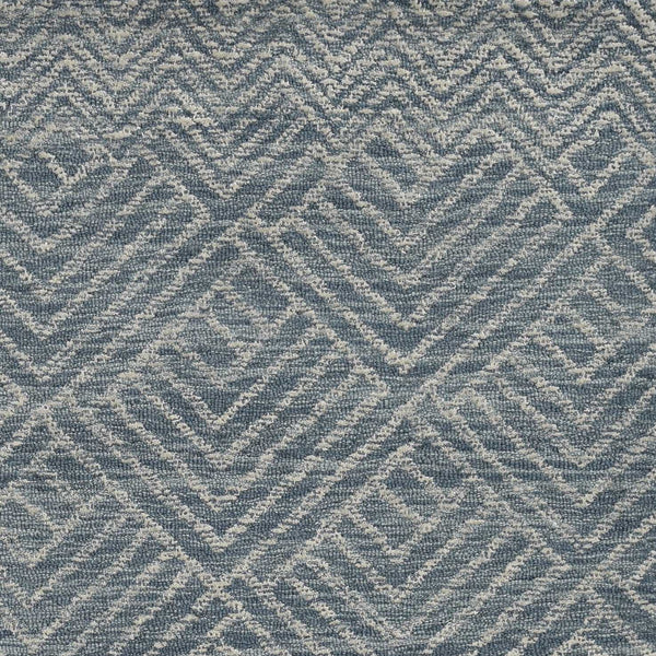 Rugs Designer Rug - 108" X 156" X 0.'5" Denim Wool Rug HomeRoots