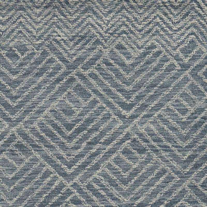 Rugs Designer Rug - 108" X 156" X 0.'5" Denim Wool Rug HomeRoots