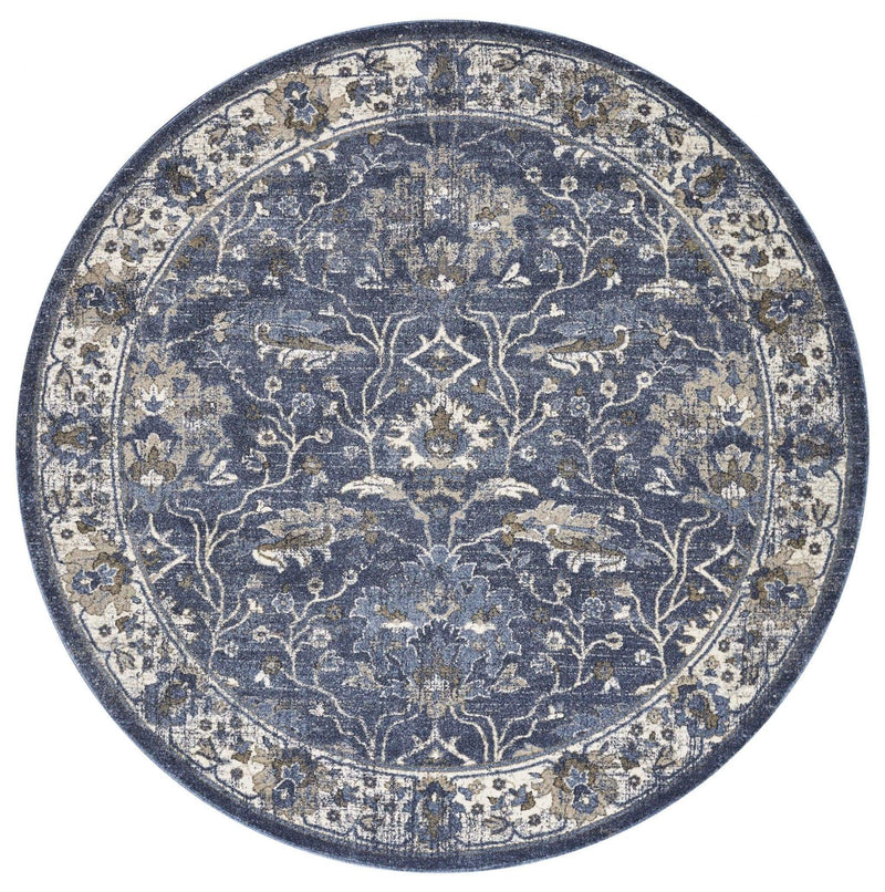 Rugs Designer Rug - 39" X 59" X 0.'5" Denim Polypropylene Rug HomeRoots