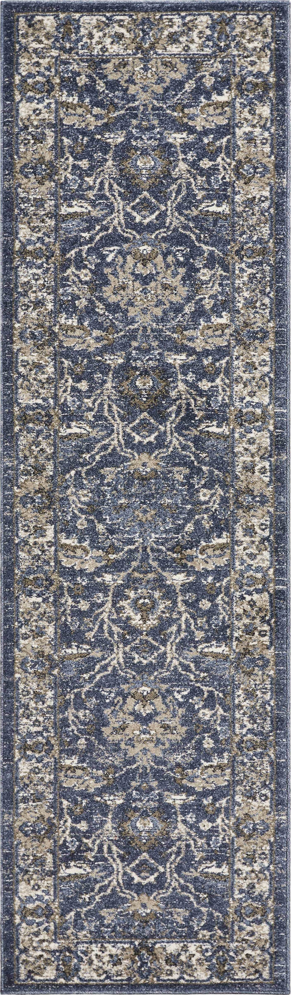 Rugs Designer Rug - 63" X 91" X 0.'5" Denim Polypropylene Rug HomeRoots