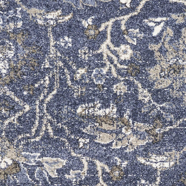 Rugs Designer Rug - 91" X 91" X 0.'5" Denim Polypropylene Rug HomeRoots