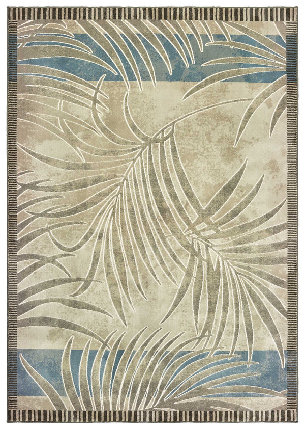 Rugs Designer Rugs - 150" x 180" x 0.3" Natural Polyester/Olefin Rug HomeRoots