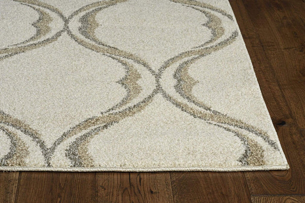 Rugs Designer Rugs - 23" X 45" X 0.'5" Sand Polypropylene Rug HomeRoots