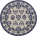 Rugs Designer Rugs - 90" X 114" X 0.'25" Sand/Blue Polypropylene Rug HomeRoots