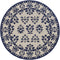 Rugs Designer Rugs - 90" X 90" X 0.'25" Sand/Blue Polypropylene Rug HomeRoots