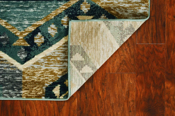 Rugs Dining Room Rugs - 108" X 144" X 0.'5" Seafoam Polypropylene Rug HomeRoots
