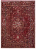 Rugs Dining Room Rugs - 31" x 236" x 0.13" Red Viscose Runner Rug HomeRoots