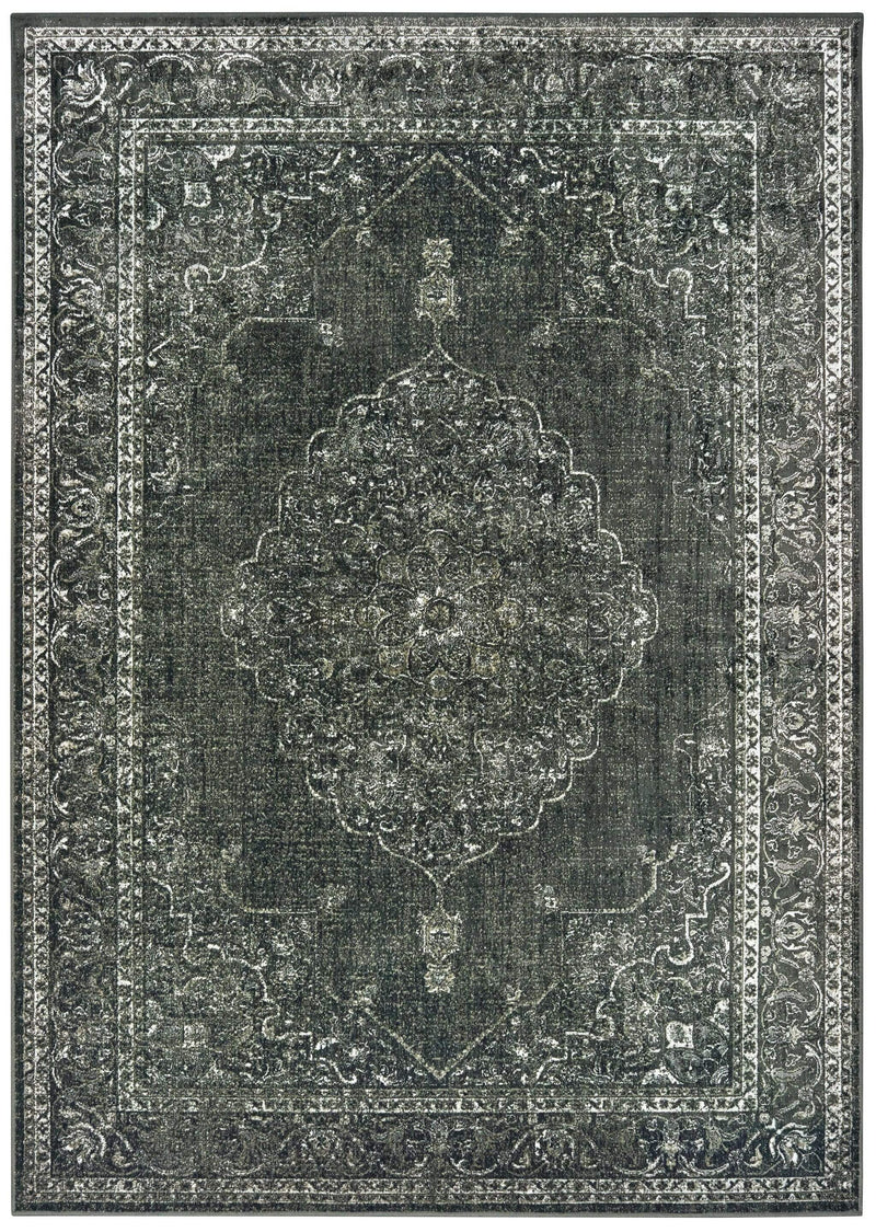 Rugs Dining Room Rugs 31" x 236" x 0.13" Smoke Viscose Runner Rug 986 HomeRoots