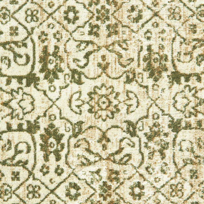 Rugs Dining Room Rugs - 31" x 98" x 0.13" Green Viscose Runner Rug HomeRoots