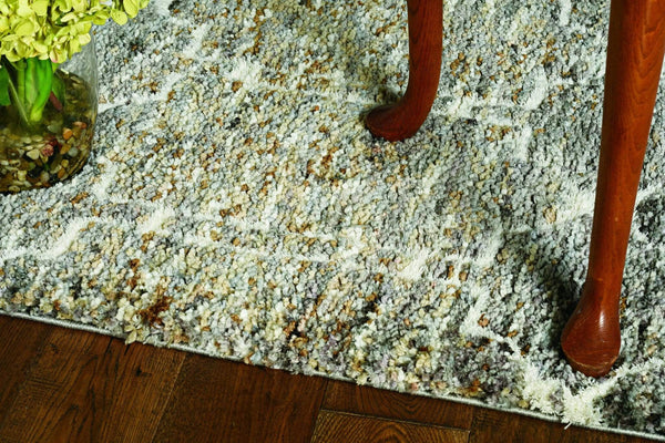 Rugs Dining Room Rugs - 39" X 59" X 1" Mocha Polyester Rug HomeRoots