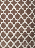 Rugs Discount Area Rugs - 22" x 26" x 0.47" Taupe Polyester Accent Rug HomeRoots