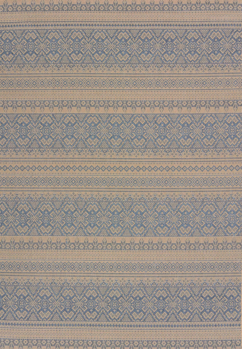 Rugs Discount Area Rugs - 31" x 50" x 0.2" Blue Polypropylene/Olefin Accent Rug HomeRoots