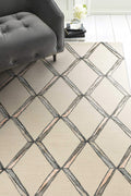 Rugs Discount Area Rugs - 60" X 84" X 0.'5" Cream Wool / Viscose Rug HomeRoots