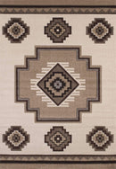 Rugs Discount Area Rugs 61" x 90" x 0.5" Cream Polypropylene Area Rug 1468 HomeRoots