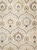 Rugs Discount Area Rugs - 63" x 86" x 0.3" Cream Olefin Area Rug HomeRoots
