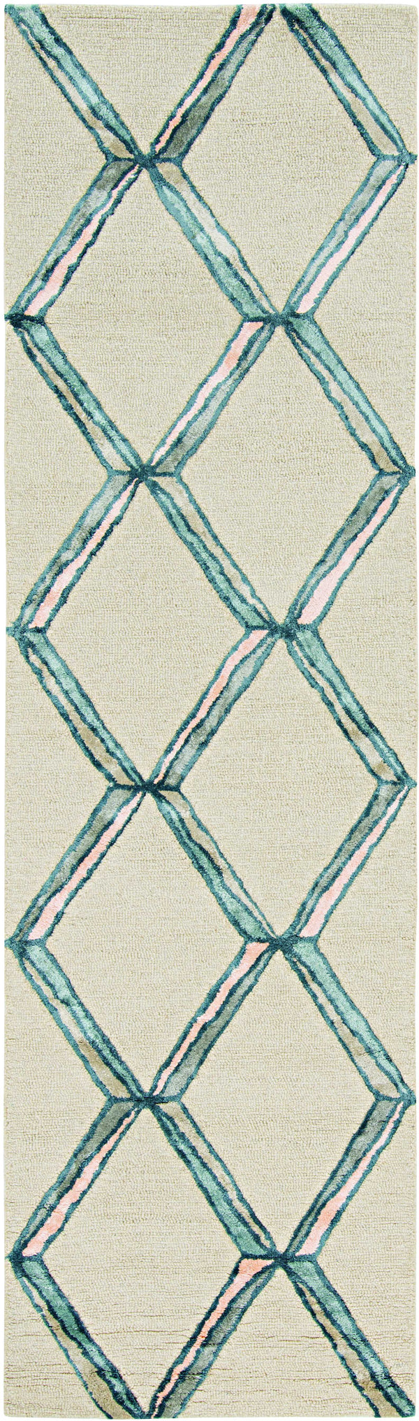 Rugs Discount Area Rugs - 96" X 120" X 0.'5" Cream Wool / Viscose Rug HomeRoots