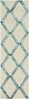 Rugs Discount Area Rugs - 96" X 120" X 0.'5" Cream Wool / Viscose Rug HomeRoots