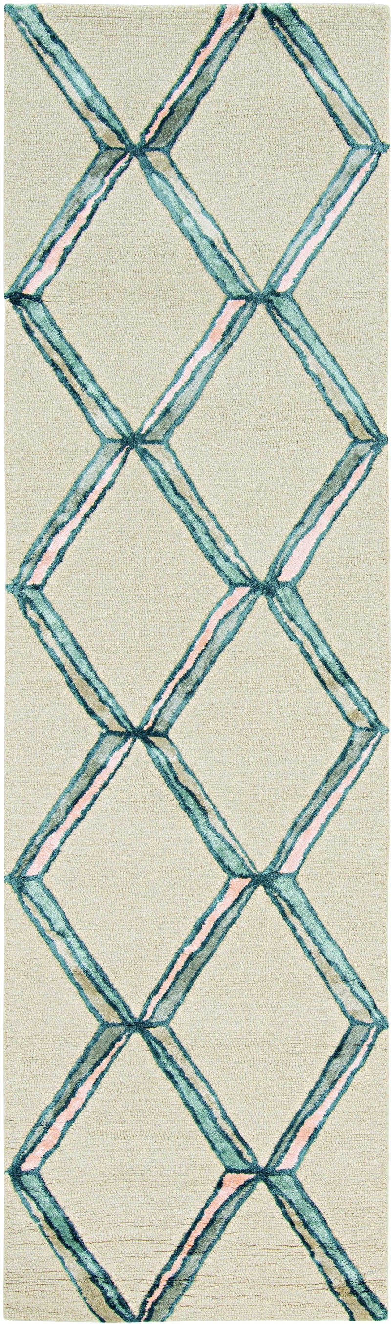 Rugs Discount Area Rugs - 96" X 120" X 0.'5" Cream Wool / Viscose Rug HomeRoots