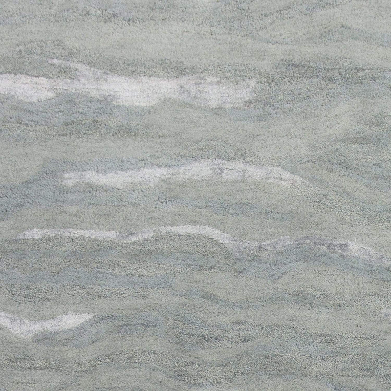 Rugs Discount Rugs - 102" X 138" X 0.'5" Slate Wool / Viscose Rug HomeRoots