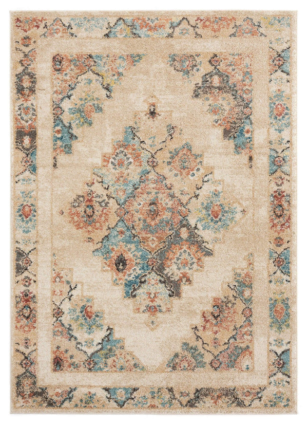 Rugs Discount Rugs - 22" x 36" x 0.37" Cream Olefin Frieze Accent Rug HomeRoots