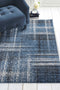 Rugs Discount Rugs - 22" x 86" x 0.5" Midnight Blue Polypropylene Runner Rug HomeRoots