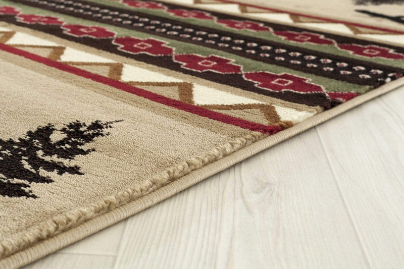 Rugs Discount Rugs - 23" x 86" x 0.4" Beige Polypropylene Runner Rug HomeRoots