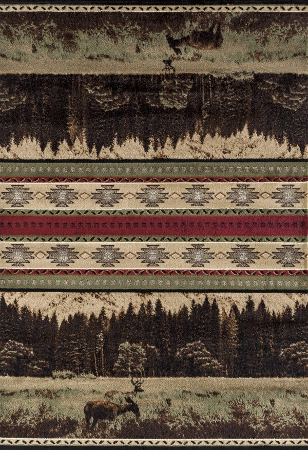Rugs Discount Rugs - 23" x 86" x 0.4" Green Polypropylene Runner Rug HomeRoots