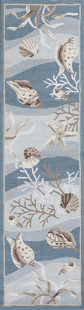 Rugs Discount Rugs - 24" X 90" X 0.'25" Seafoam Polyester Rug HomeRoots