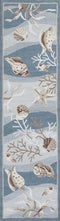 Rugs Discount Rugs - 24" X 90" X 0.'25" Seafoam Polyester Rug HomeRoots