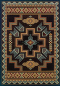 Rugs Discount Rugs 31" x 50" x 0.47" Smoke Blue Polypropylene Mat Rug 8953 HomeRoots