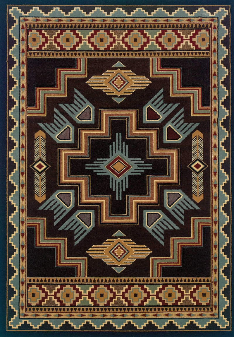 Rugs Discount Rugs 31" x 50" x 0.47" Smoke Blue Polypropylene Mat Rug 8953 HomeRoots