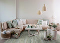 Rugs Discount Rugs - 60" X 84" X 0.'5" Seafoam Wool / Viscose Rug HomeRoots