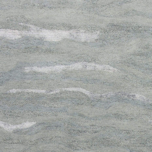 Rugs Discount Rugs - 90" X 114" X 0.'5" Slate Wool / Viscose Rug HomeRoots
