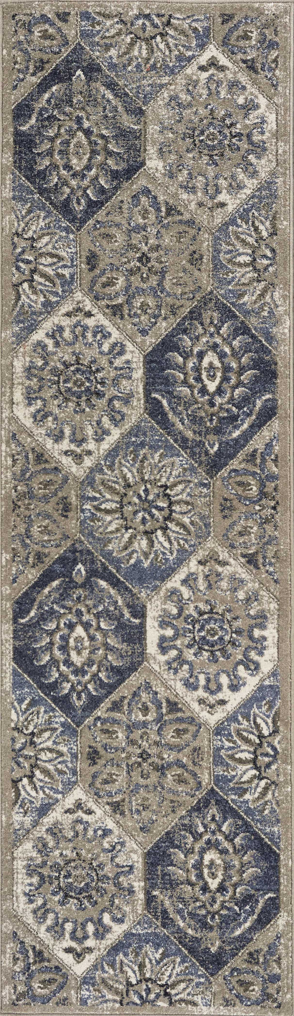 Rugs Discount Rugs - 91" X 130" X 0.'5" Pewter Polypropylene Rug HomeRoots