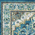 Rugs Discount Rugs 94" X 130" X 0.'5" Teal Polypropylene Rug 5378 HomeRoots