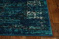 Rugs Discount Rugs - 94" X 130" X 0.'5" Teal Polypropylene Rug HomeRoots