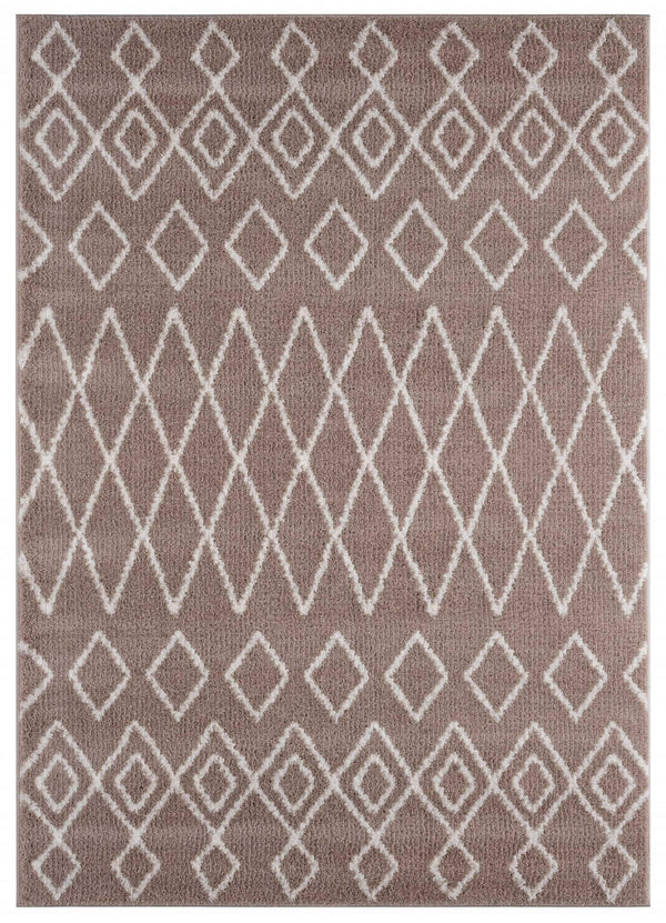 Rugs Dynamic Rugs - 94" x 126" x 1.2" Beige Microfiber Polyester Oversize Rug HomeRoots