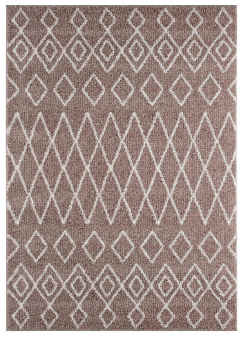 Rugs Dynamic Rugs - 94" x 126" x 1.2" Beige Microfiber Polyester Oversize Rug HomeRoots