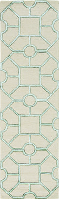 Rugs Dynamic Rugs - 96" X 120" X 0.'5" Beige Wool / Viscose Rug HomeRoots