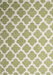 Rugs Entryway Rug - 23" x 86" x 0.46" Green Polyester Runner Rug HomeRoots