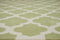 Rugs Entryway Rug - 23" x 86" x 0.46" Green Polyester Runner Rug HomeRoots