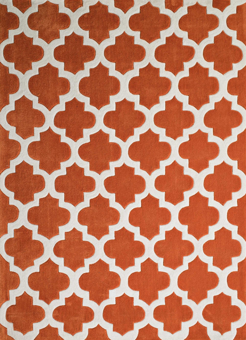 Rugs Entryway Rug - 23" x 86" x 0.46" Terracotta Polyester Runner Rug HomeRoots