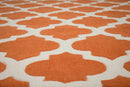 Rugs Entryway Rug - 23" x 86" x 0.46" Terracotta Polyester Runner Rug HomeRoots